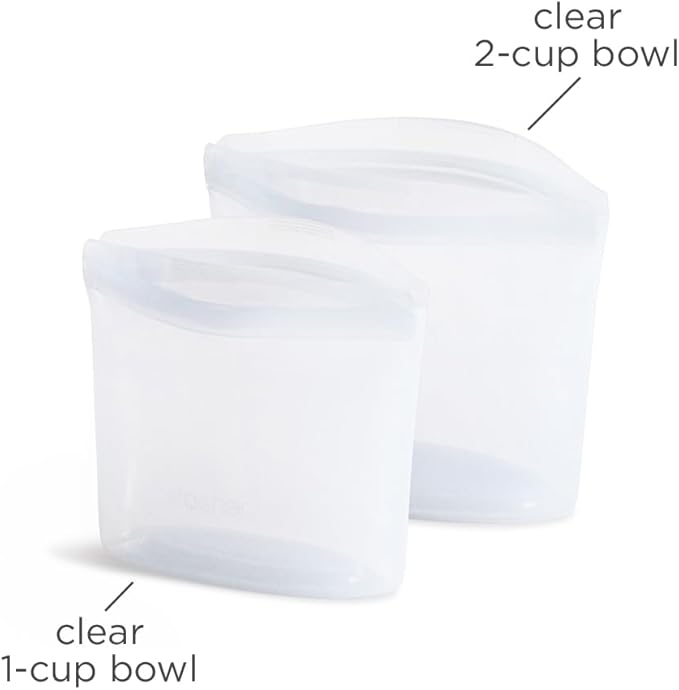 Stasher- Set of 2 Bowls Clear