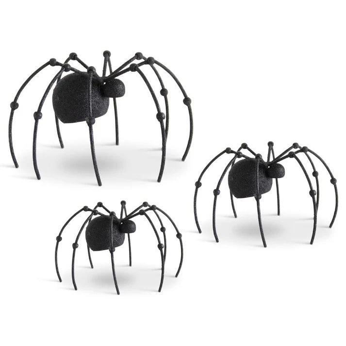 Glitter Black Metal Spider