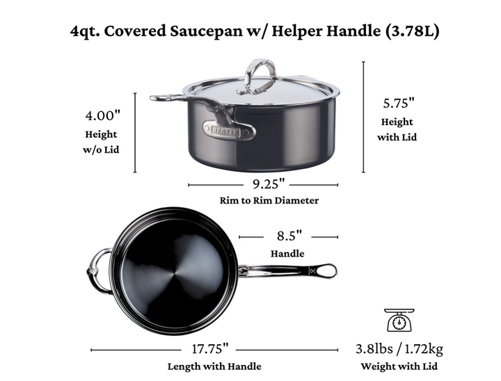 NanoBond Stainless Steel 4qt. Saucepan