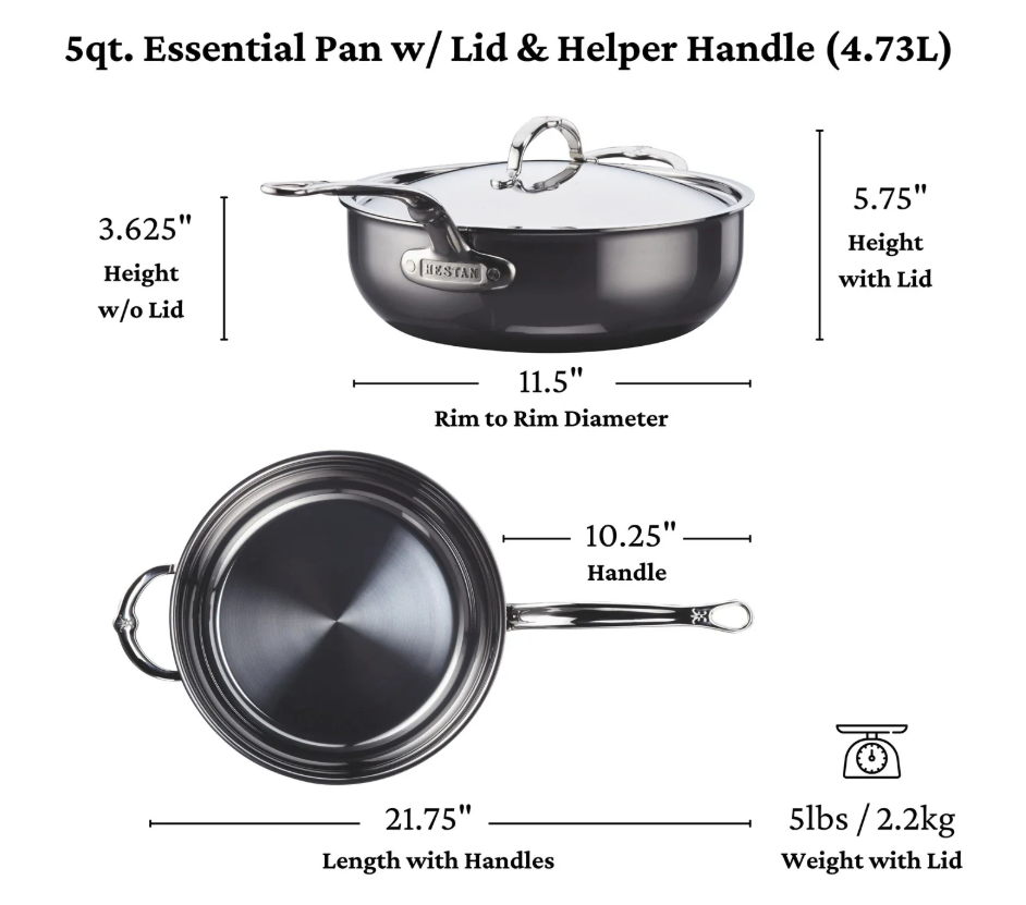 NanoBond Stainless Steel 5qt Essential Pan