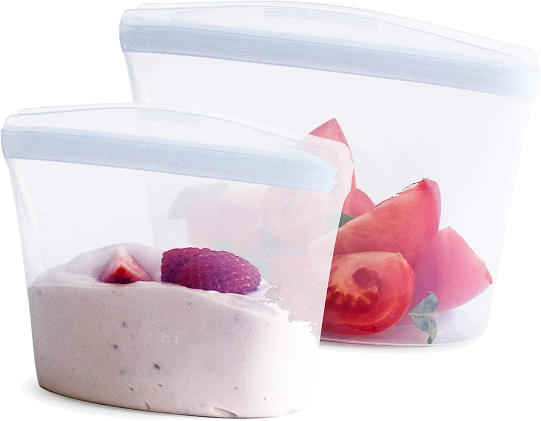 Stasher- Set of 2 Bowls Clear
