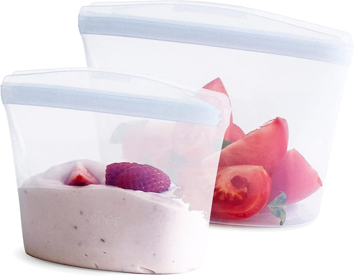 Stasher- Set of 2 Bowls Clear