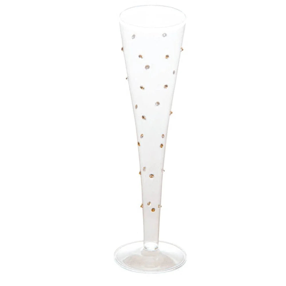 Gatsby Champagne Flute - Gold Dots