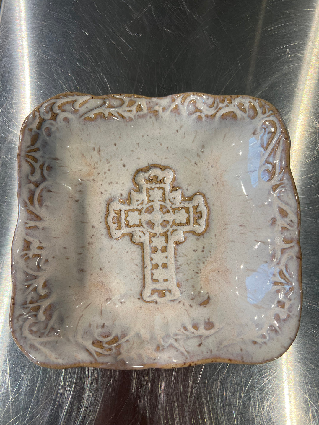 Cream Cross Dish- Etta B