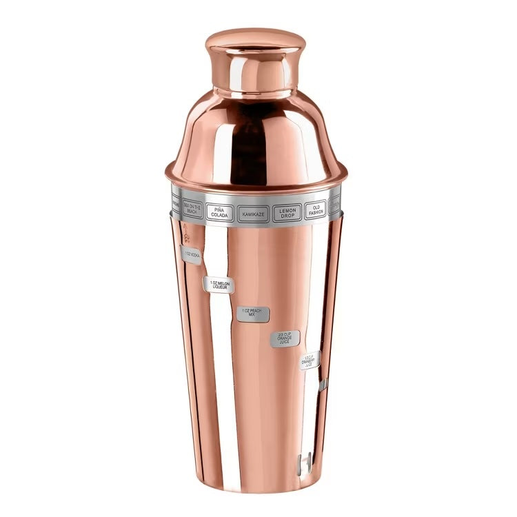 Copper 34 Ounce Dial A Drink Cocktail Shaker