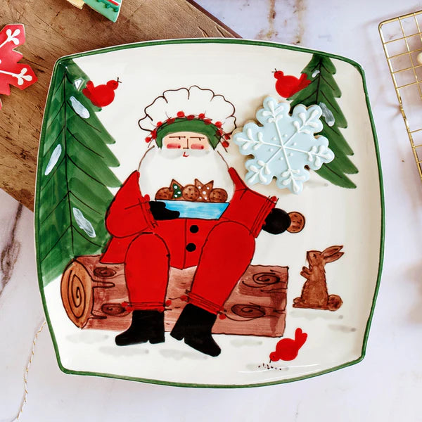 VIETRI Old St. Nick 2025 Limited Edition Square Platter
