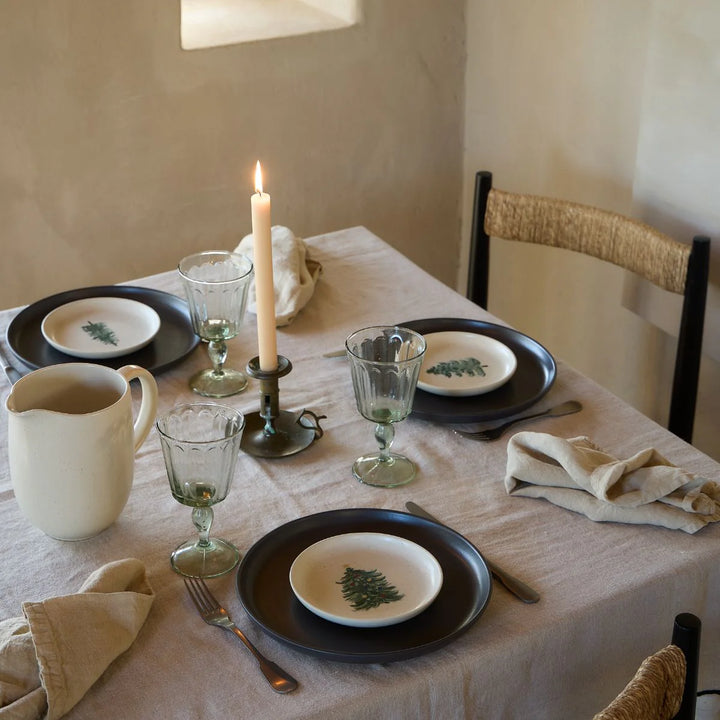 Casafina Pacifica Set of 4 Appetizer Plates - Christmas Tree Design