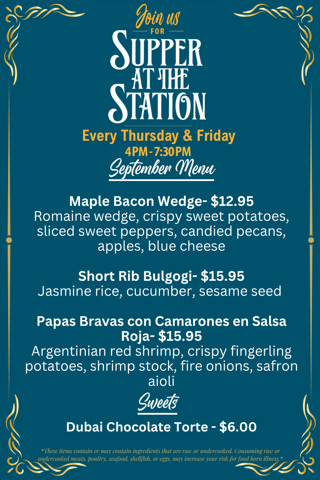 Supper at the Station 10/8/2026 4pm
