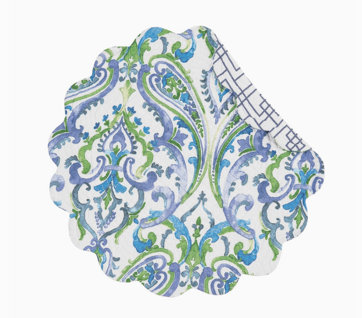 Juliet Floral Damask Round Placemat