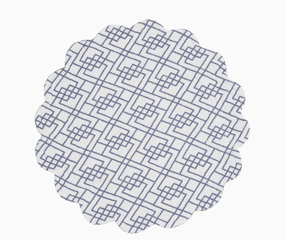 Juliet Floral Damask Round Placemat