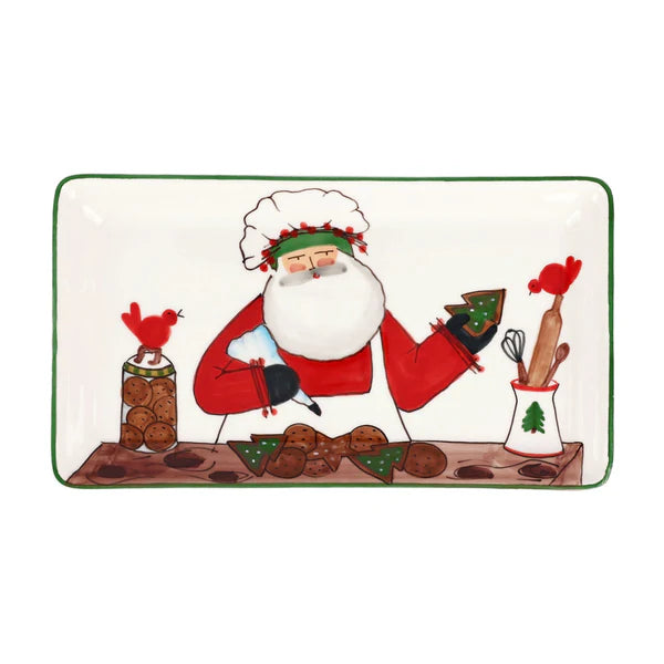 VIETRI Old St. Nick 2025 Limited Edition Rectangular Platter