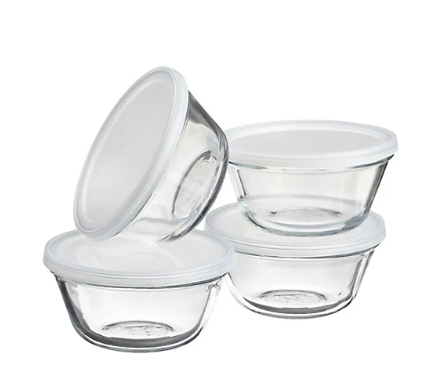 Glass Custard Cups with Lids