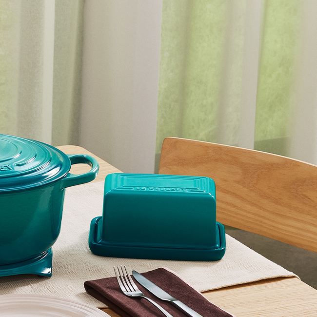 Le Creuset Butter Dish in Riviera