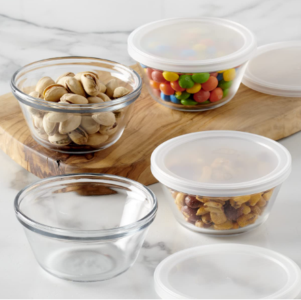 Glass Custard Cups with Lids