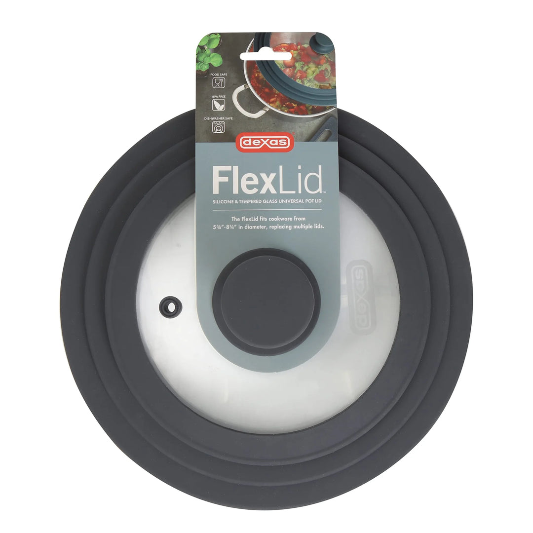 Dexas 8.5 inch glass and silicone universal lid
