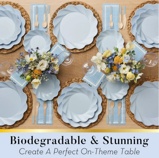 Eco Salad Plate- Sky Blue