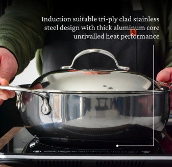 NanoBond Stainless Steel 5qt Dutch Oven with Lid