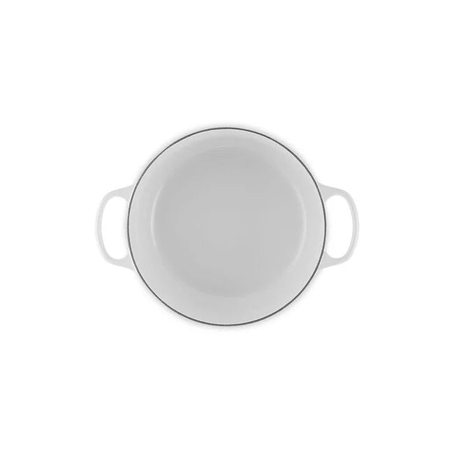 Le Creuset 5.5 Quart Round Dutch Oven in White