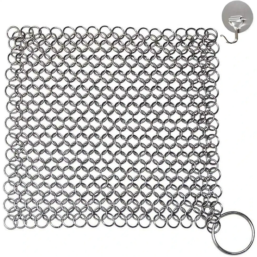 Fox Run stainless steel chain mail cast iron scrubber
