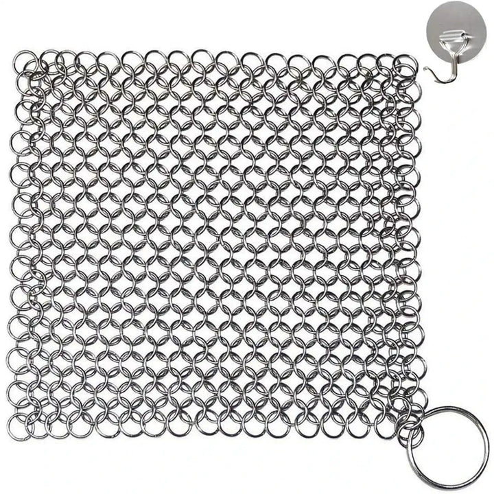 Fox Run stainless steel chain mail cast iron scrubber
