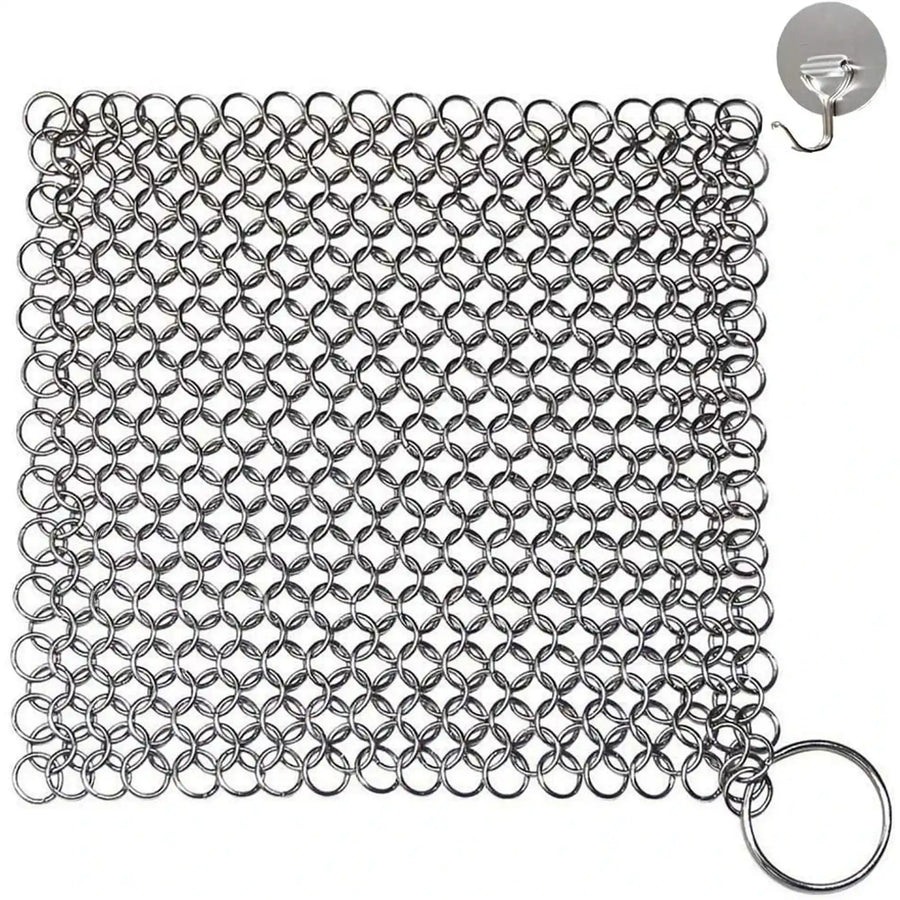 Fox Run stainless steel chain mail cast iron scrubber