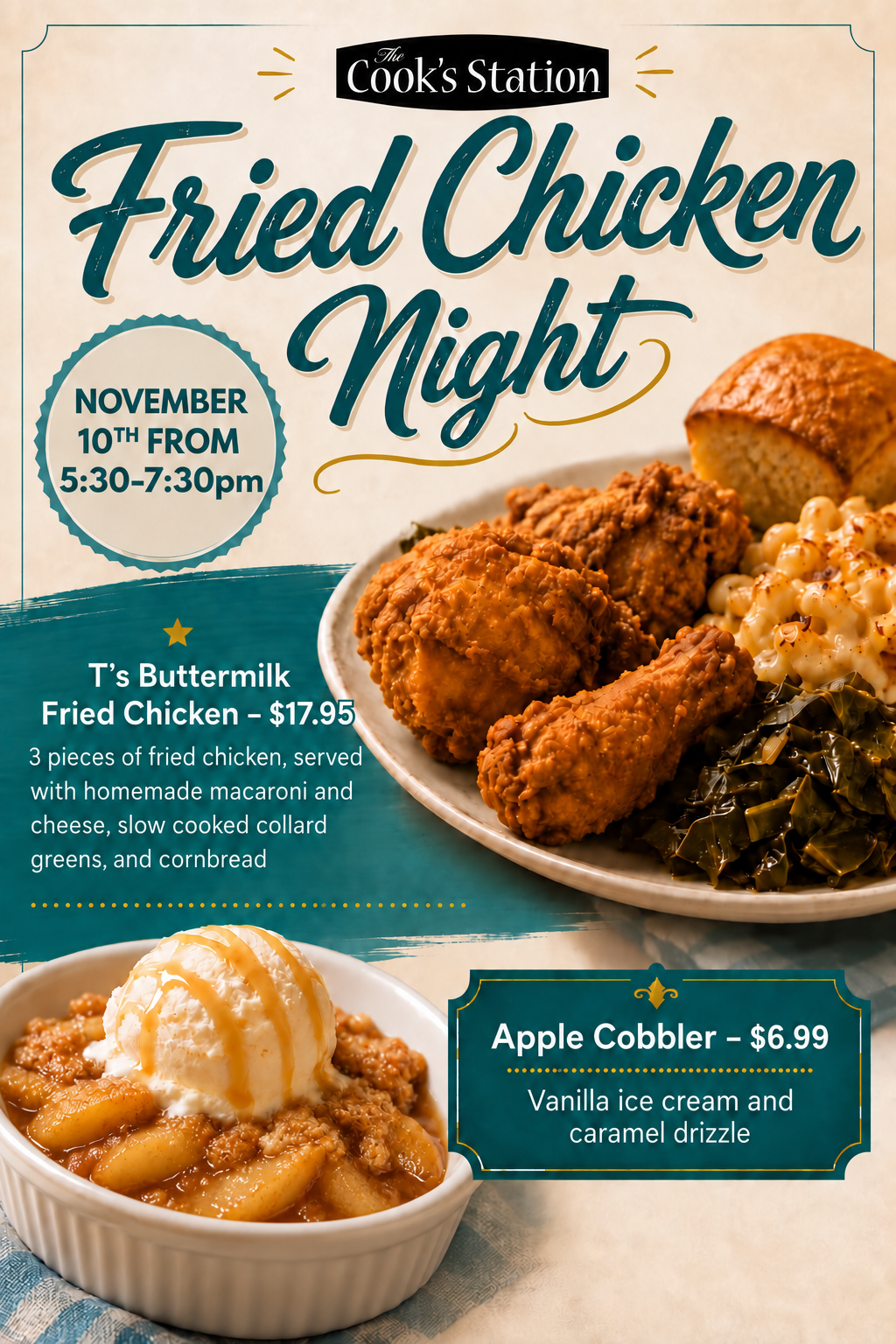 Fried Chicken Night 11/10/2026 5:30pm