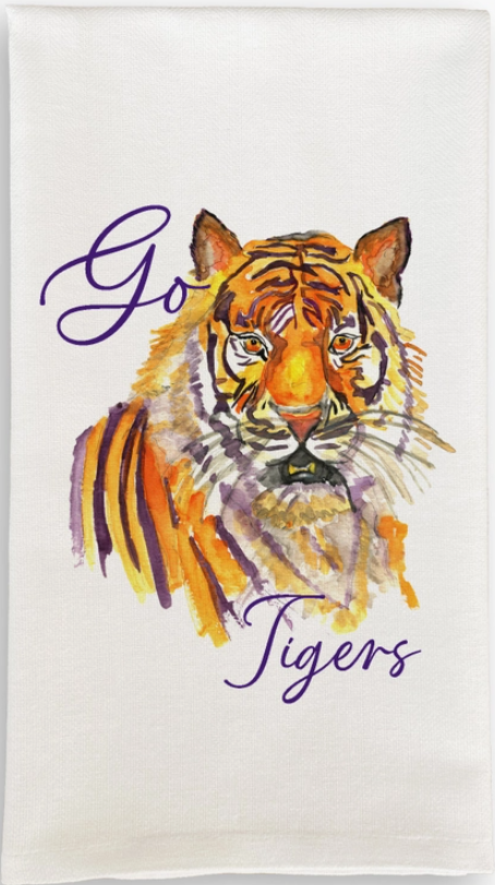 “Go Tigers” French Graffiti Tea Towel