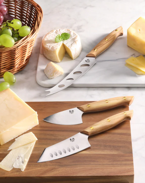 3-Piece Acacia Wood Cheese Knife Set