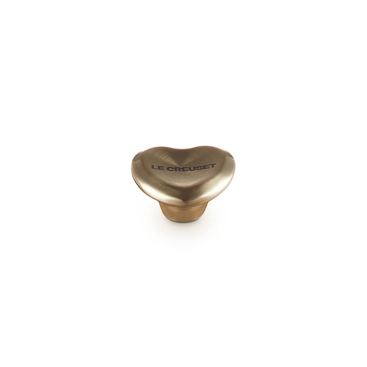 Le Creuset Light Gold Heart Knob, Medium (47mm)
