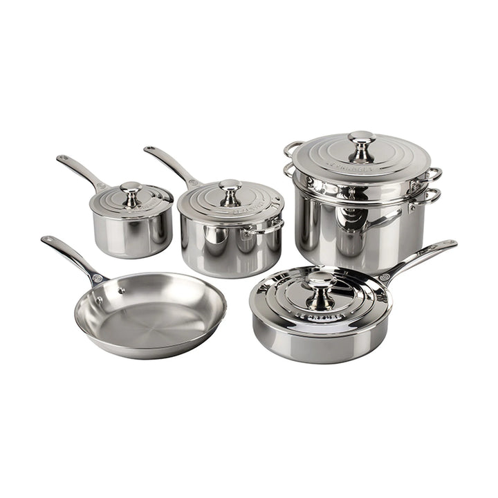 Le Creuset Signature Stainless Steel 10-piece cookware set