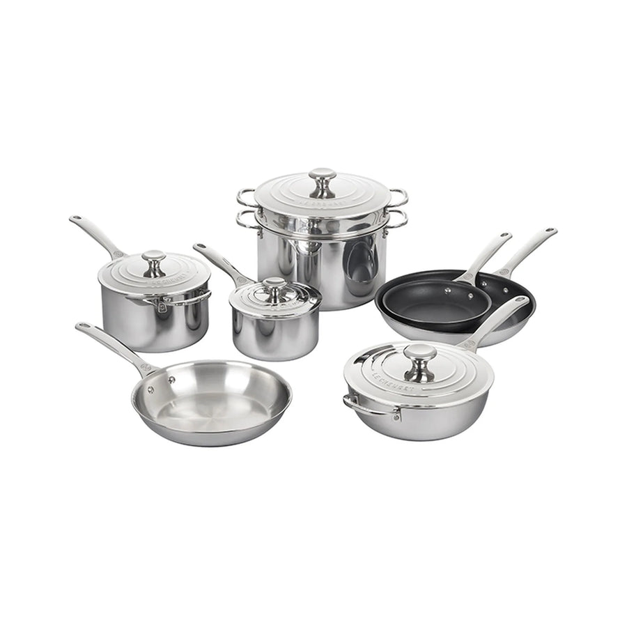 Le Creuset Signature Stainless Steel 12-piece cookware set