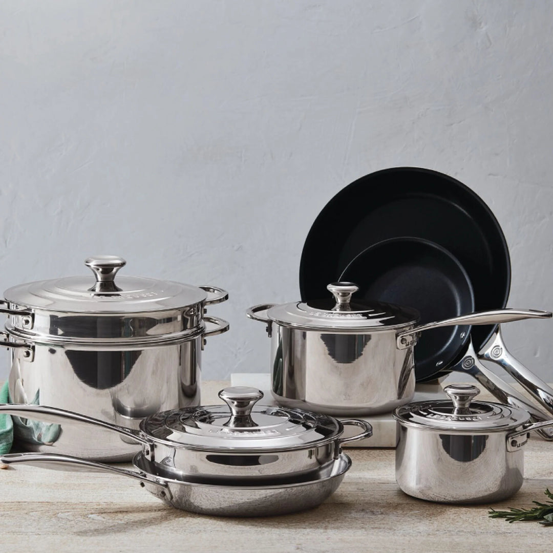 Le Creuset Signature Stainless Steel 12-Piece Cookware Set