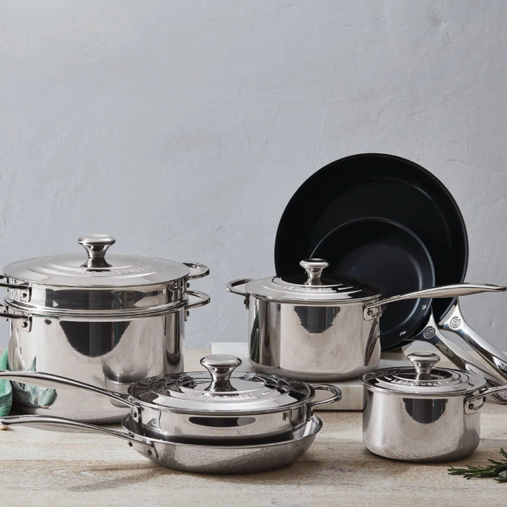 Le Creuset Signature Stainless Steel 12-Piece Cookware Set