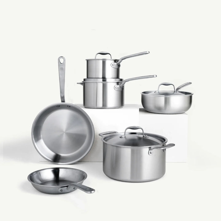 Made In 10-piece stainless clad cookware set