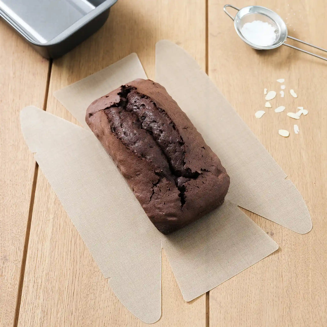 NoStik Silicone Loaf Pan Liner, Brown