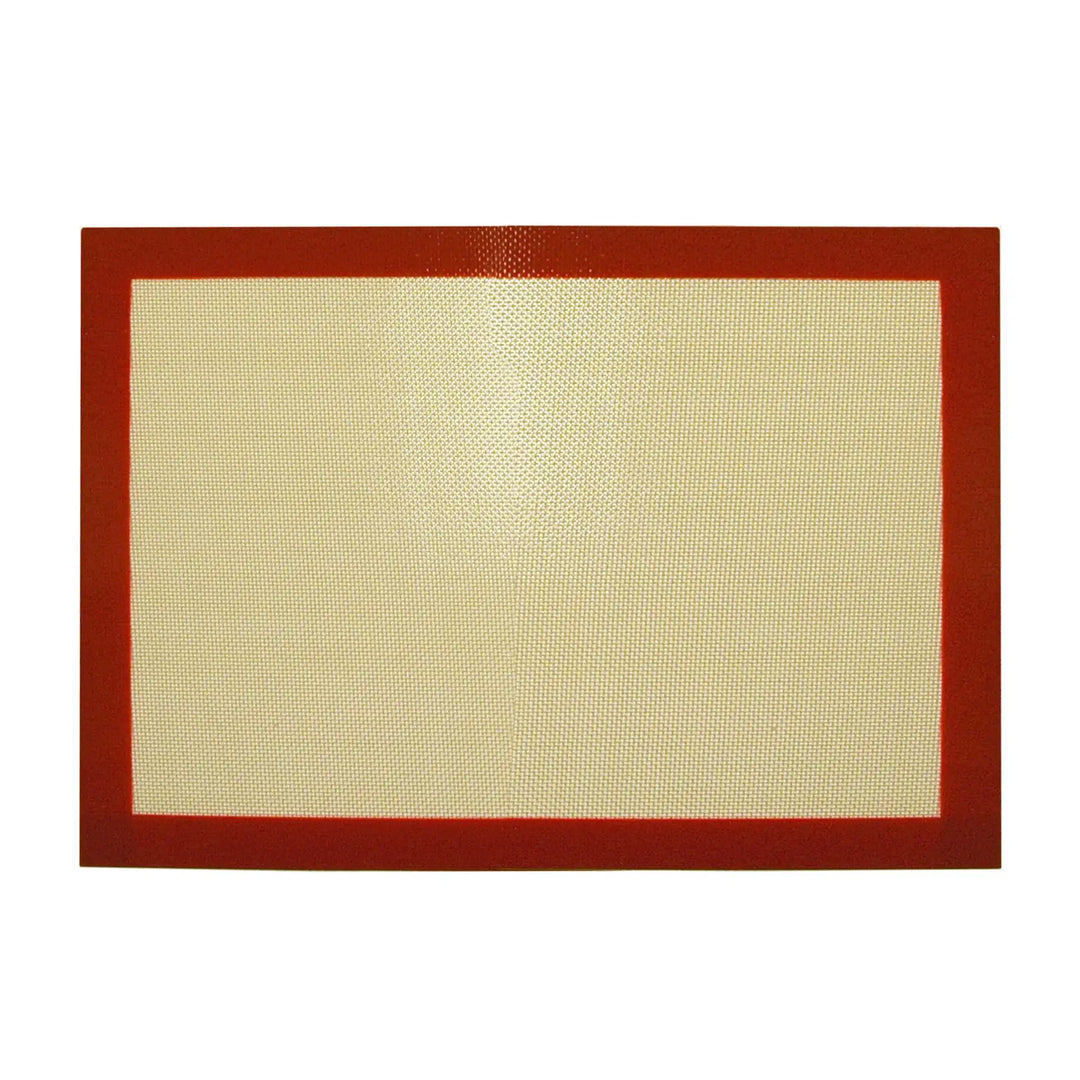 NoStik red-trimmed silicone quarter-sheet baking mat
