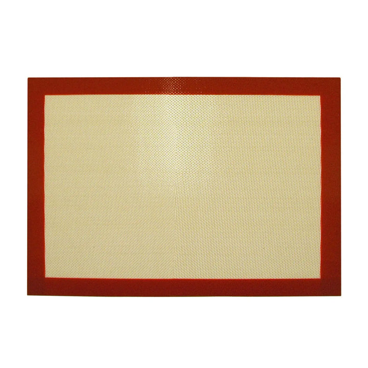NoStik red-trimmed silicone quarter-sheet baking mat