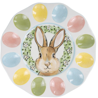 Egg Wreath & Bunny Egg Plate