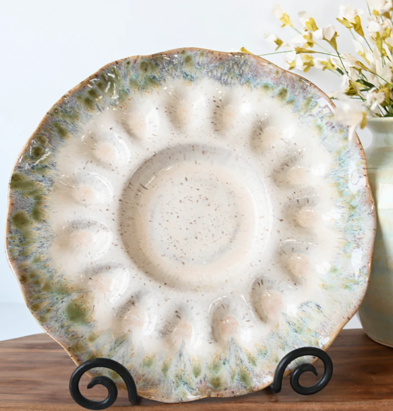 Handmade Egg Platter (Botanical)- Etta B