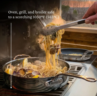 NanoBond Stainless Steel 5qt Covered Saute Pan
