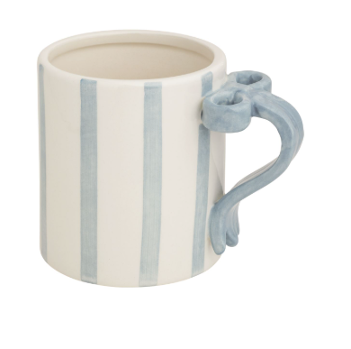 Stripe Bow Handle Mug