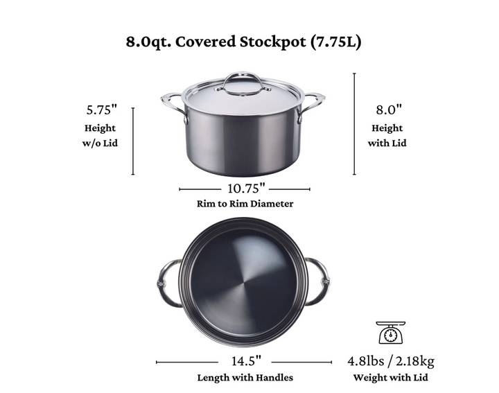 NanoBond Stainless Steel 8qt Stockpot