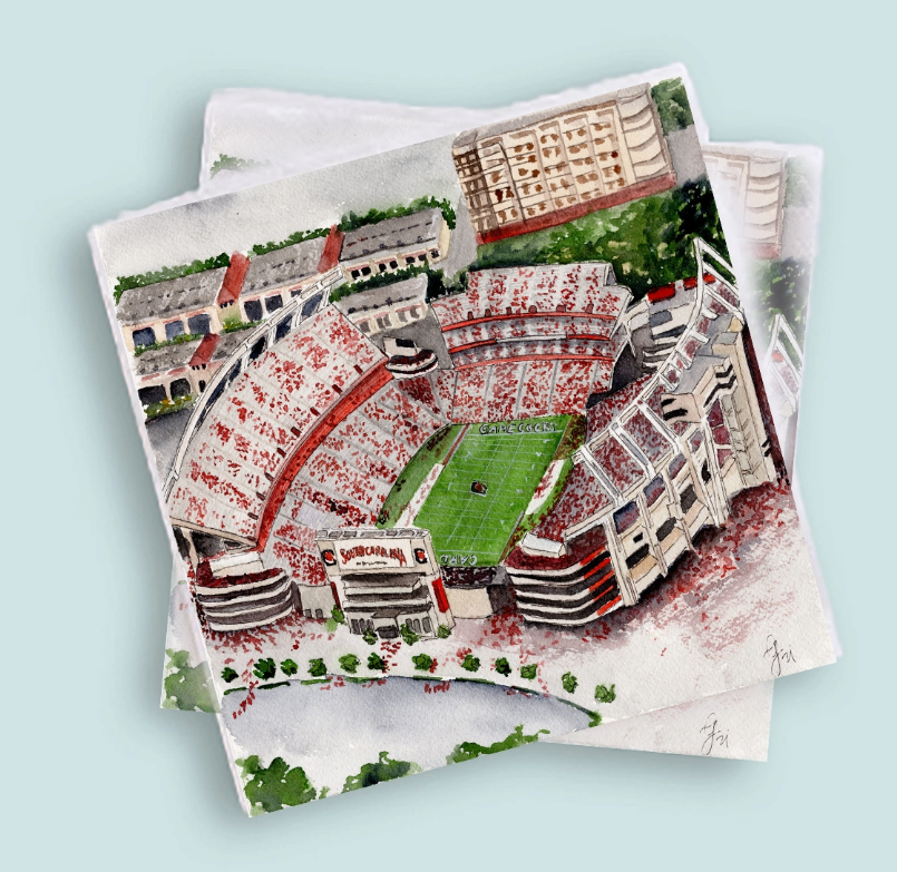 Williams Brice Stadium Cocktail Napkin